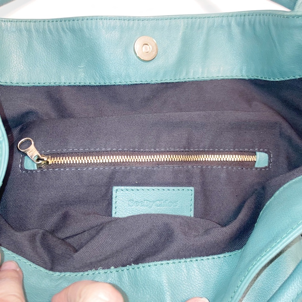 SEE BY CHLOE Harriet Hobo Leather Tote Double strap shoulder bag BERYL - Picture 13 of 15